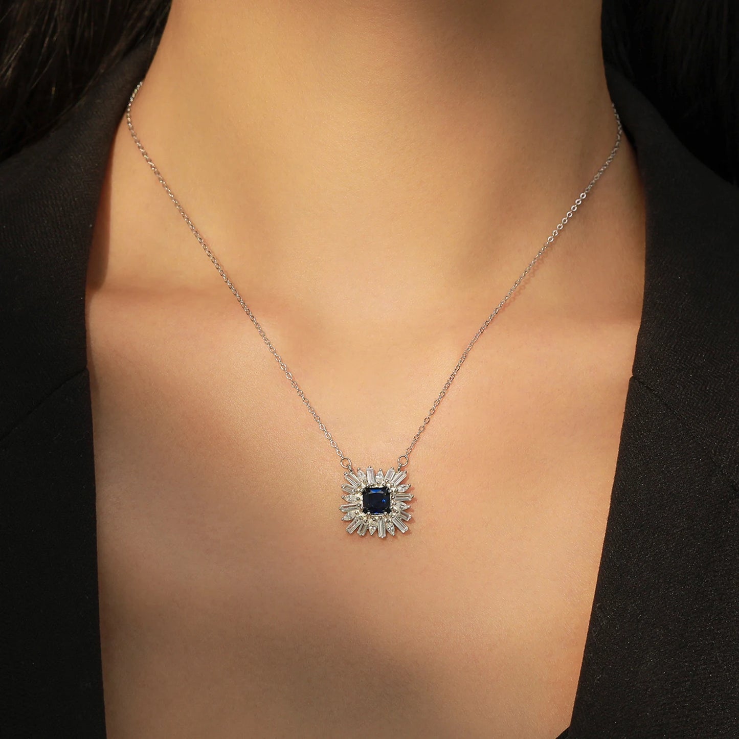 Blue Zircon Bridal Set