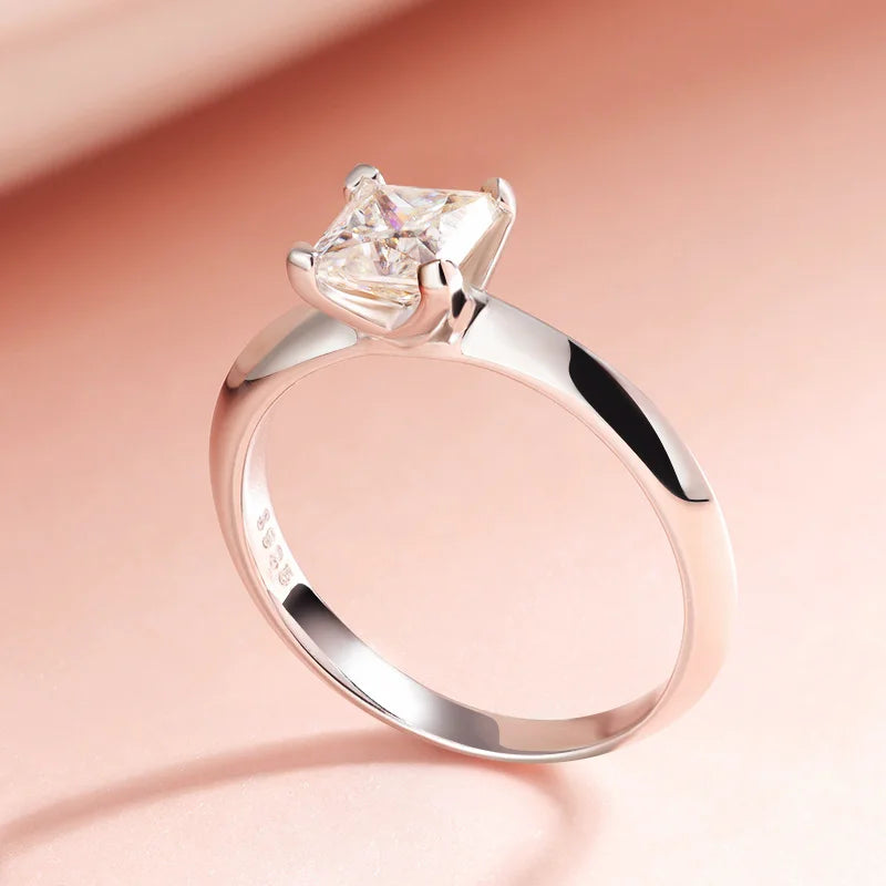 Flawless Moissanite Engagement Ring