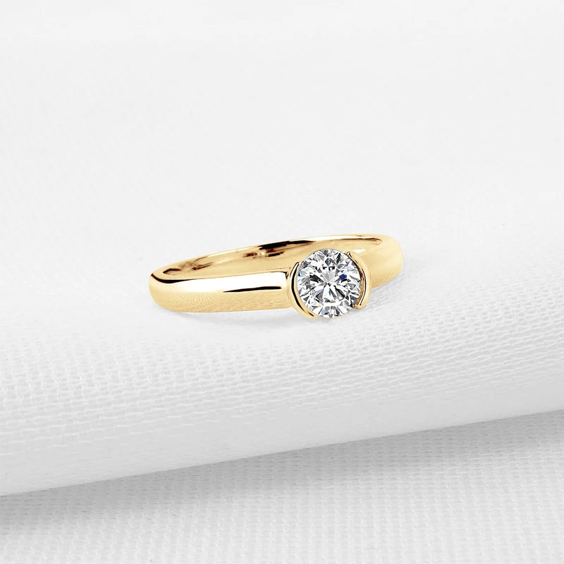 Timeless 0.5CT Pure Gold Engagement Ring