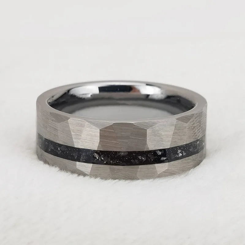 Tungsten Carbide Opal Inlay Ring