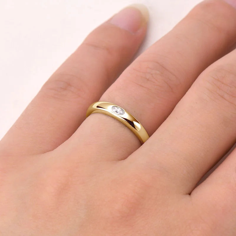 Glistening Oval Cut Eternity Ring