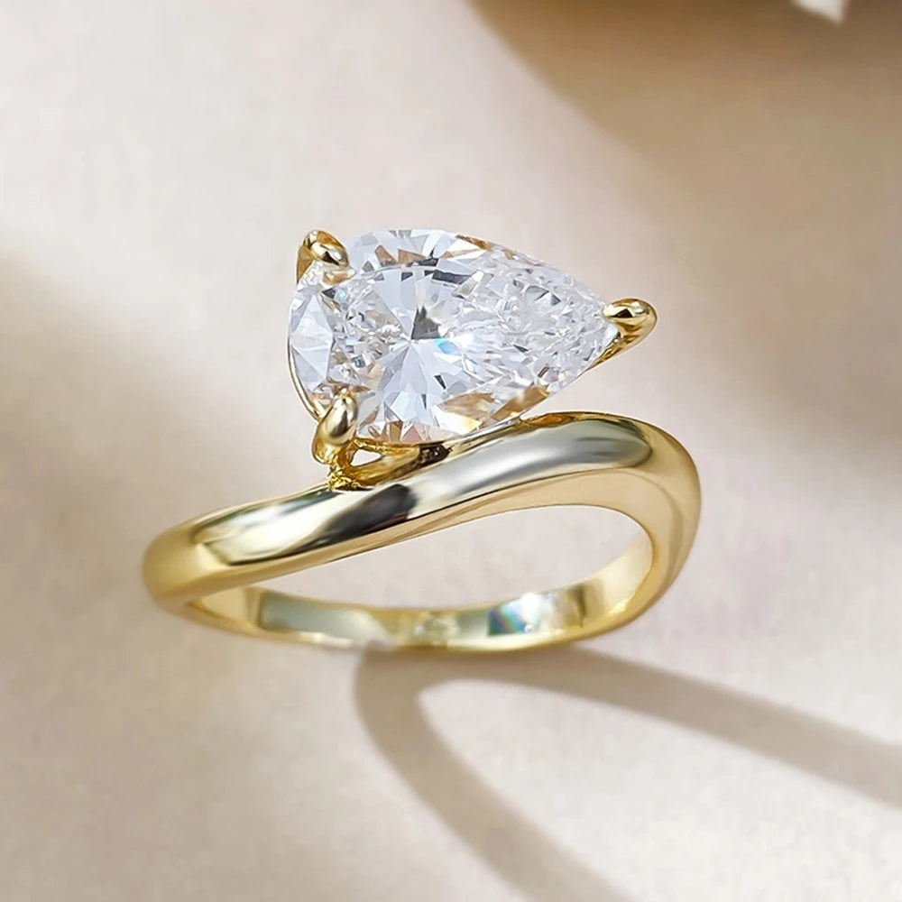 Glamour Pear Cut Statement Ring