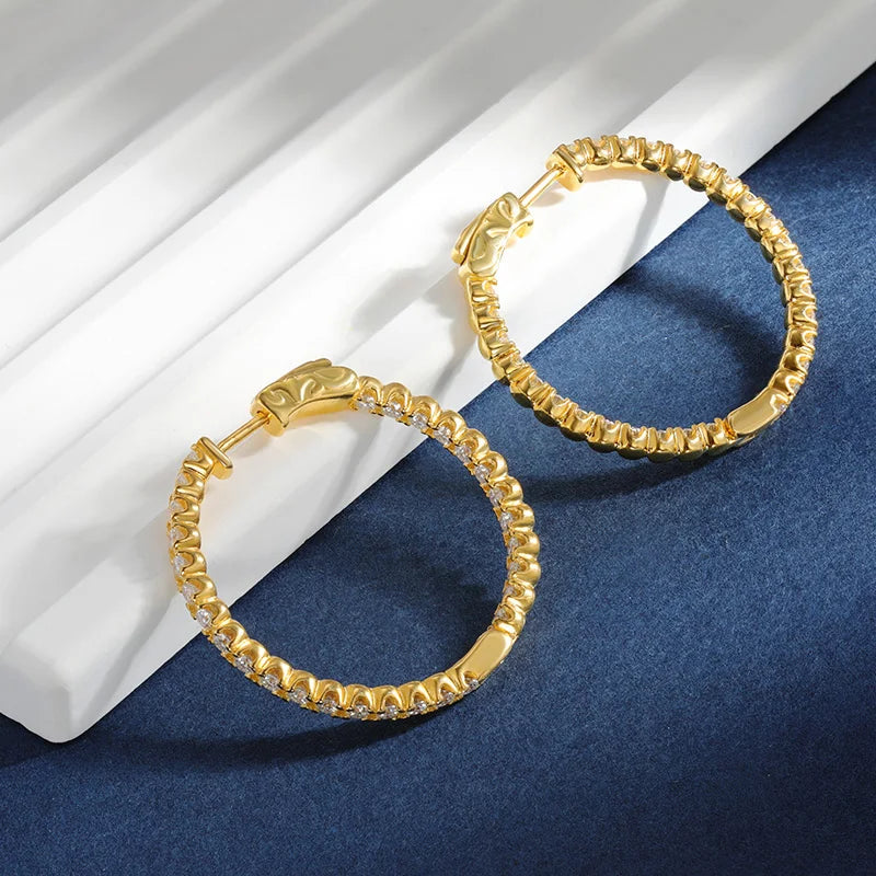 Brilliant Glow Moissanite Hoops