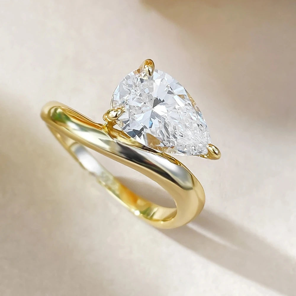 Glamour Pear Cut Statement Ring