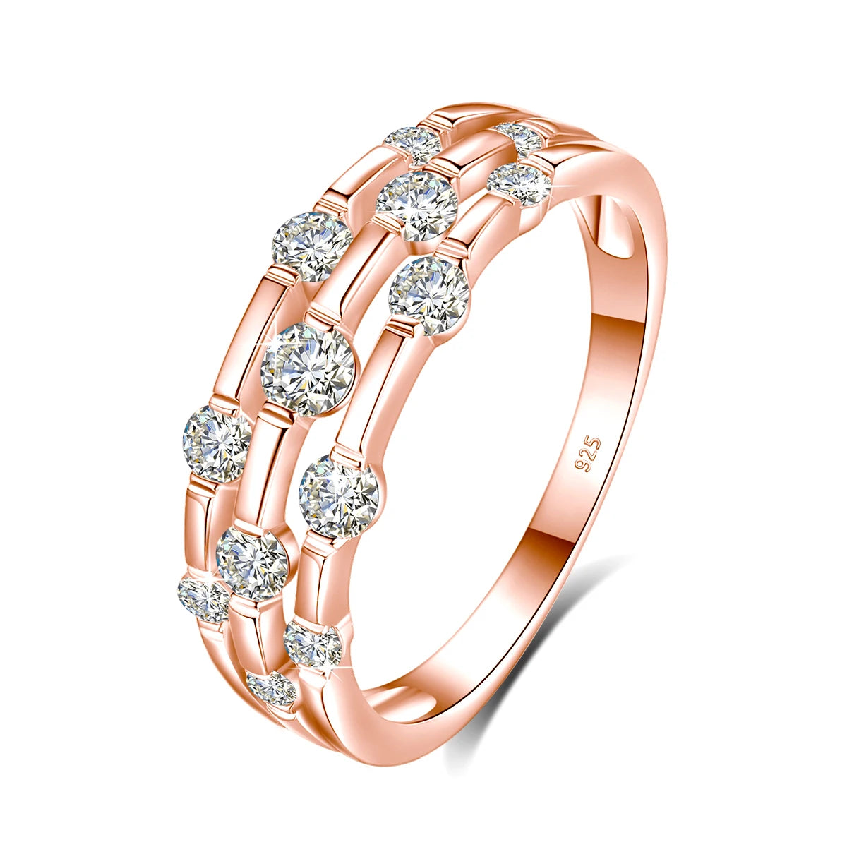 Certified Moissanite Eternity Ring