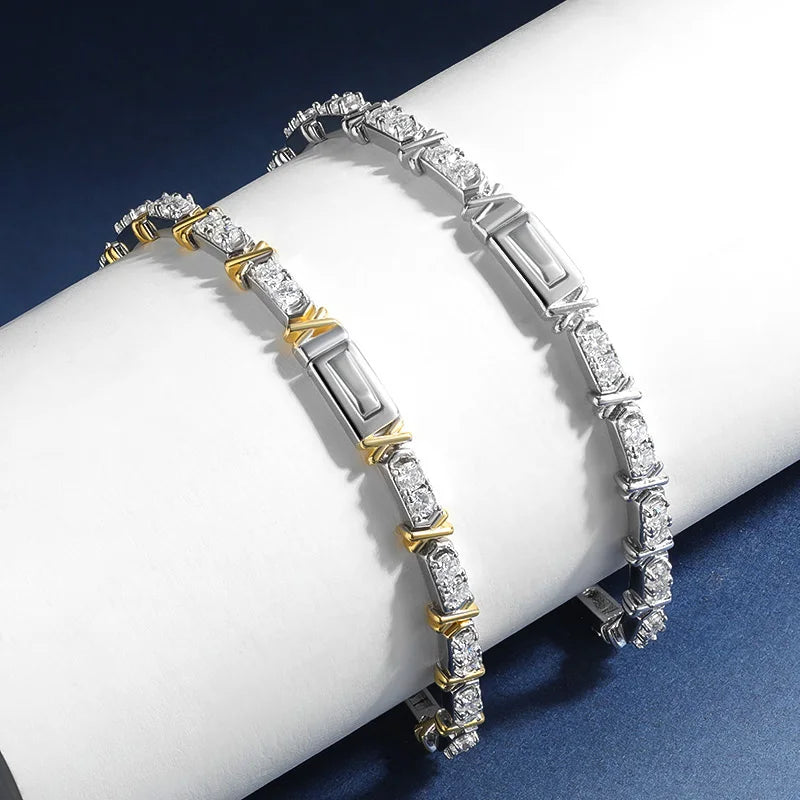 Sleek Radiance Moissanite Bracelet