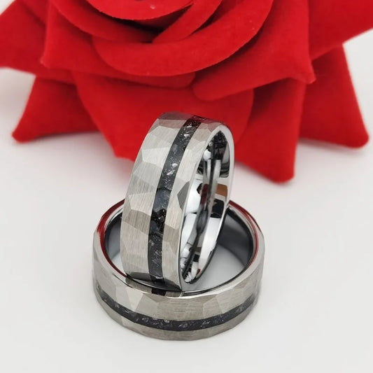 Tungsten Carbide Opal Inlay Ring