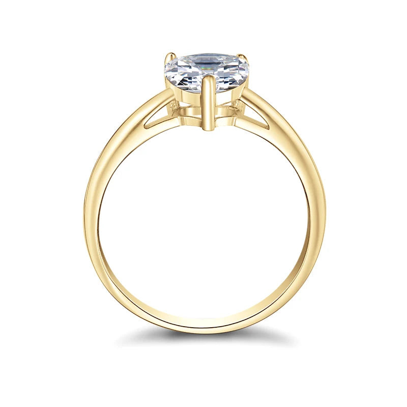 Elegant Couples’ Heart Moissanite Ring