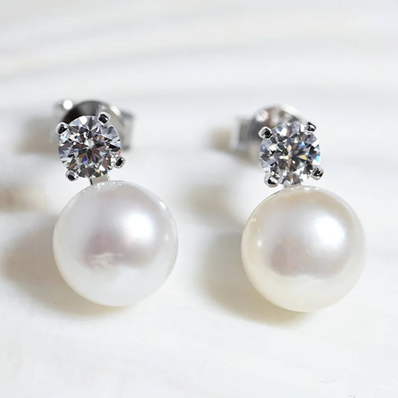 Sophisticated Moissanite Pearl Jewelry Set - Perfect for Weddings