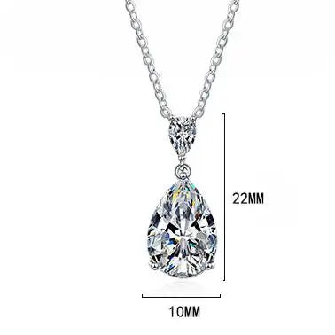 Luxurious 2.5ct Moissanite Teardrop Necklace for Women
